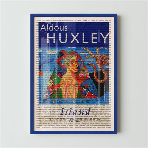 Aldous Huxley Island Wall Art Poster Print, Framed Wall Art, Book Cover Poster, Library Decor, Book Lover Gifts, Bookish Gifts - Etsy UK