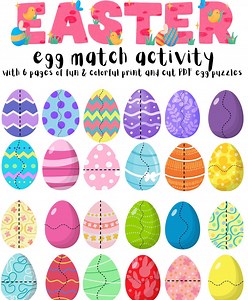 Printable Easter Egg Match Game: Toddler Activity (PDF) - Etsy Australia