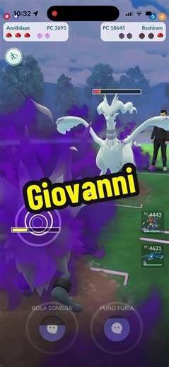 #pokemon #pokemongo #annihilape #reshiram #giovanni Ganándole a Giovanni