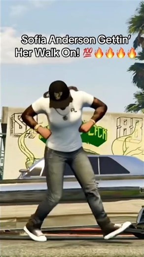 Sofía Anderson Crip Walking in front of her ‘64 Impala! #shorts #tiktok #igreels #gta5 #hiphop