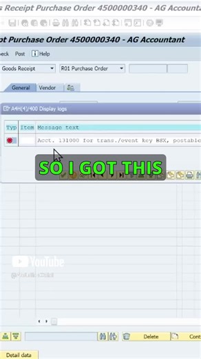 SAP MM Error: BSX Account Postable Directly Explained