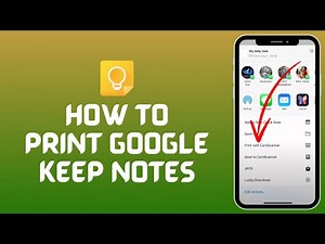 How to Print Google Keep Notes (2024) | Google Keep Tutorial
