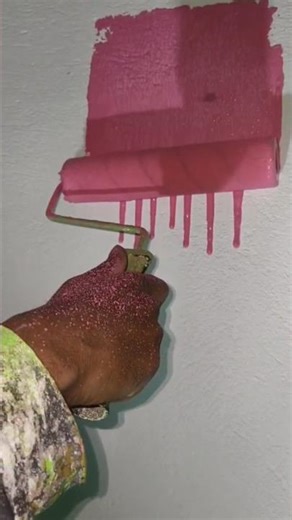 Pink color wall painting 🏡🖌️👈#art