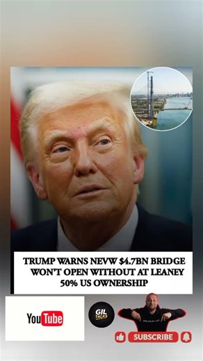 TRUMP DEMANDS 50% U.S. OWNERSHIP OF $4.7B CANADA BRIDGE — OR IT STAYS CLOSED 🌉🇺🇸🇨🇦🔥#shorts"