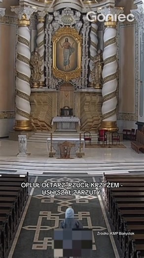 Opluł ołtarz, rzucił krzyżem - usłyszał zarzuty!