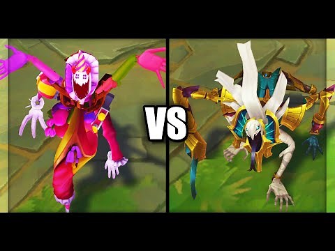 Surprise Party Fiddlesticks vs Risen Fiddlesticks Legendary vs Epic Skins Comparison (LoL)