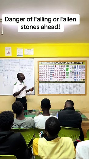 Danger of falling or fallen stones ahead what you should do. #Roadsigns #roadsafety #Driving