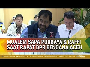 Rapat DPR soal Pascabencana, Gubernur Aceh Mualem Sapa Menkeu Prubaya dan Raffi Ahmad
