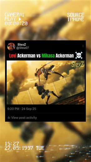 Levi Ackerman vs Mikasa Ackerman ☠️🔥#anime #phonk #edit #shorts #viral #trending