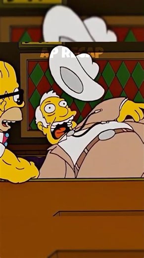 Homer arm wrestling in The Simpsons #thesimpsons