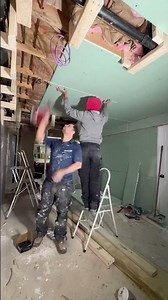 Attaching ceiling boards | Agile Construction
