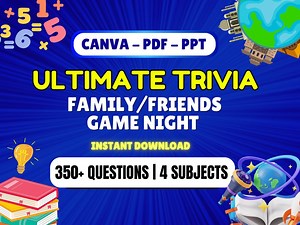 Ultimate Trivia Night Game: 350  Questions, Editable Canva & Powerpoint (digital Download, PDF Option) - Etsy