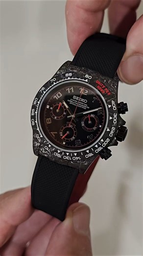 🔴 New Daytona Carbon Fiber Ultra Light Mod ⚫️ #seikomodauto #jelixwatch