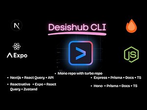 Desishub CLI | Best way to Scaffold Modern apps | Next JS | Hono API | Express API | RectNative Expo