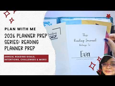 Prepare My 2026 Reading Planner With Me | Annual Reading goals, Challenges, Trackers & More!