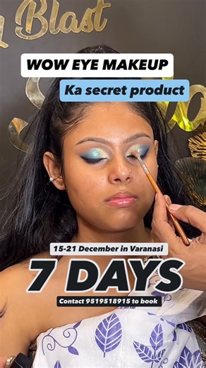 Sonia Ranka | Makeup Artist & Educator Varanasi on Instagram: "My favourite eye glitter are from @ts__cosmetics Apni city ka best makeup artist banne ka mauka.. sirf 7 din me! Beauty blast academy layi hai 7 days offline advanced makeup masterclass from 15 dec to 21 dec in Varanasi. Contact 9519518915 Agar ap ek makeup artist ho lekin apke makeup me vo flawless finish nahi aati aur apka makeup grey/ cakey/ patchy ho jata hai toh ye class apke liye hi hai Is 7 days ki class me hum cover karenge t