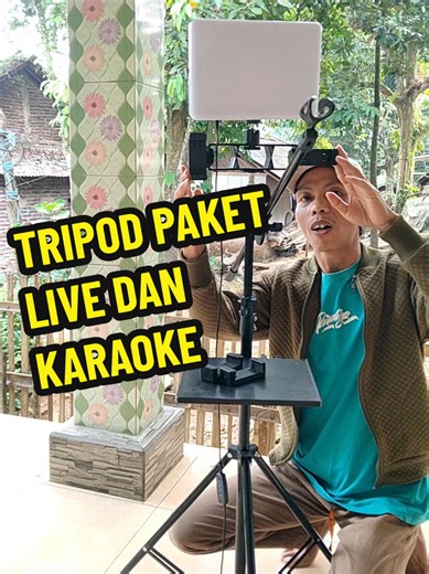 Tripod Fullset Live Streaming & Karaoke 2,1 m — Paket Lengkap