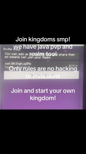 join kingdoms today! #minecraft #realm #foryou #fyp #javapvp | minecraft