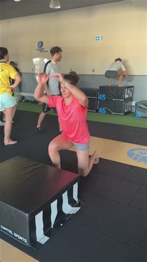 Lunge box jump dead start