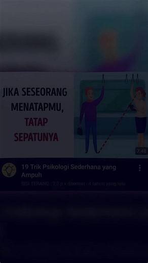 ✦ 19 TRIK PSIKOLOGI SEDERHANA YANG AMPUH ✦ “Jika seseorang menatapmu terlalu lama, tatap sepatunya.” Kadang hal kecil bisa membuat seseorang langsung sadar 😄 🧠 1. Tatap Sepatunya Kalau seseorang terus menatapmu dan bikin tidak nyaman, lihat sepatunya sebentar lalu kembali ke matanya. Banyak orang langsung sadar kalau tatapannya terlalu lama. 🤝 2. Sebut Namanya Saat Berbicara Saat berjabat tangan atau ngobrol, sebut nama orangnya sekali. Orang biasanya merasa lebih dihargai dan dekat. 😌 3. Pe