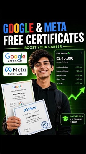Free Google & Meta Certificates for Students 🚀 | Boost Your Career & Placement (0₹ Courses)🤑
