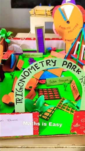 Trigonometry Park| Class 8,910 maths model |Maths Project #shorts