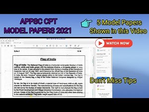 APPSC CPT MODEL PAPERS LINK UPDATED(COMPUTER PROFICIENCY TEST)OCT 2021 MODEL PAPERS