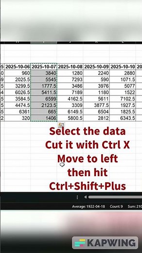 Swap data in columns! #Excel #shorts "