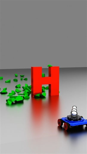 Alphabet Animation Video in Blender - H #alphabet #blender3d