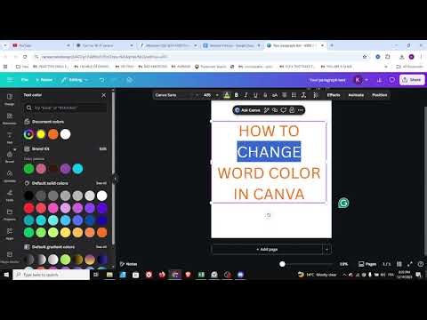 How To Change Word Color In Canva - Full Guide