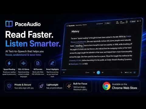 PaceAudio: AI Text-to-Speech | Speechify Alternative | Speed Reading