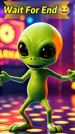 “Funny 3D Alien Dancing on Disco Floor 😂 | Must Watch Till End! | #Shorts”