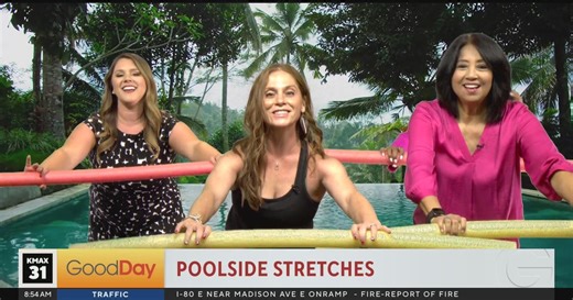 Yoga with Jesse Bennett - Poolshide Stretches!