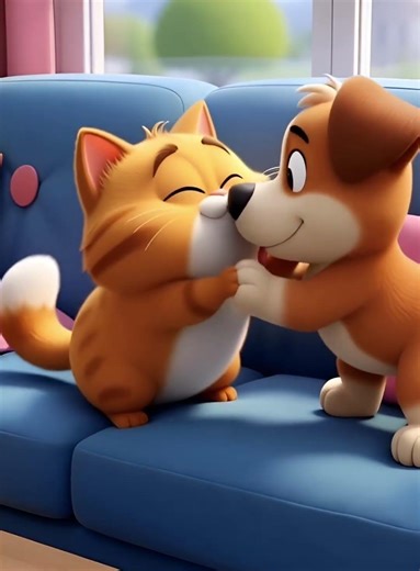 Momo the Cat - Playing With Friend. 🐶 #cat #shorts