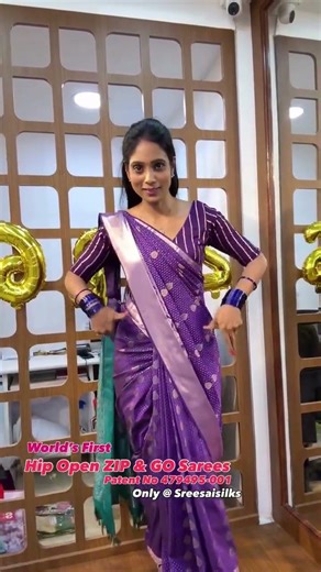 World’s first Hip Open ZIP & GO sarees @ Sreesaisilks Nanganallur 8072695269 Annanagar 9080860570