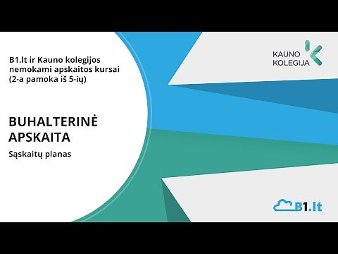 Buhalterinė apskaita. Sąskaitų planas