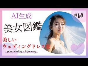 AI生成美女図鑑60【美しいウェディングドレス姿】