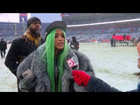 Cardi B tells WCVB she's proud of Stefon Diggs after AFC win