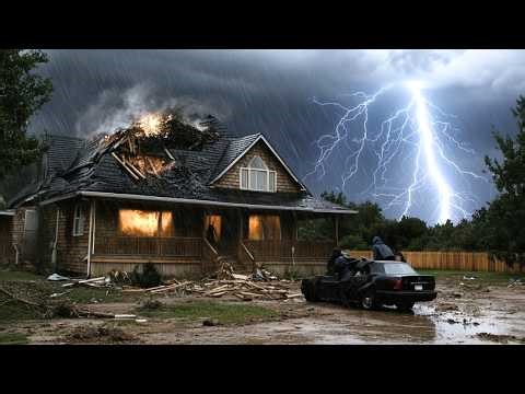A monster storm hits while strangers break into her home | SURVIVAL DISASTER Movie