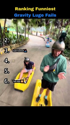 Top 5 Funniest Gravity Luge Fails!