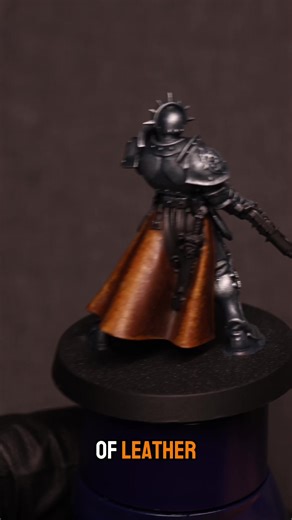 Warhammer miniature painting brown leather recipe. Here is a beginner-friendly technique to get a leather effect for your minis. In this short tutorial, we will demonstrate how to paint leather with just 3 paints and one contrast/speed paint. This beginner friendly recipe is perfect for Stormcast Eternals, Space Marines, Grey Knights, Trench Crushade Warbands, DnD miniatures or anything with leather accents. 1. Base with a dark brown like Rhinox Hide or Oak Brown, this will establish our shadows