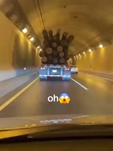 A vehicle's camera captures this moment.😱😱😱😱😱😱 #construction #camera #gopro #usa #fyp