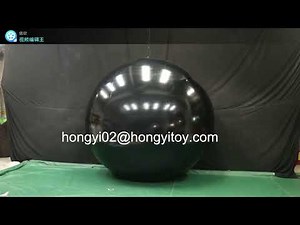 black glossy inflatable ball suit wearable