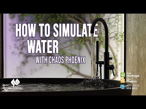 Water simulation with Chaos Phoenix