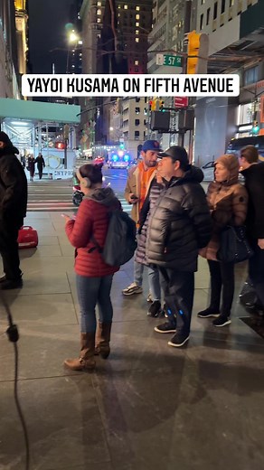 38K views · 757 reactions | Yayoi Kusama on Fifth Avenue and 57 Street  | New York Mickey | Facebook