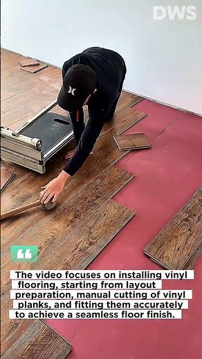 Vinyl Flooring Installation Process | Manual Cutting and Precision Fitting