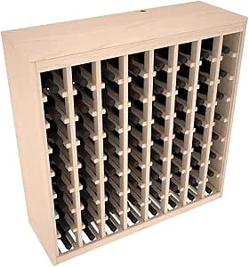 Wine Racks America Living Series Deluxe Wine Rack - Durable and Modular Wine Storage System, Pine Unstained - Holds 64 Bottles
