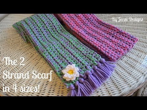 Crochet Pattern Tutorial: 2 Strand Scarf