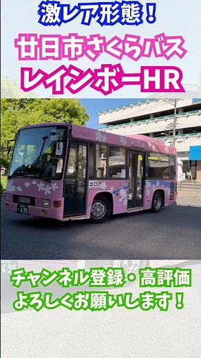 【観光マスク+小型】激レア形態な廿日市さくらバスのレインボーHR【広島200か695】#shorts #バス #日野 #レインボーHR #廿日市市