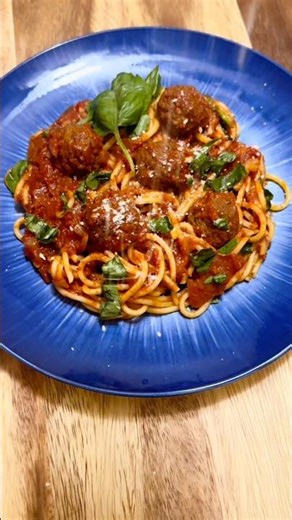 Easy Spaghetti & Meatballs (With Frozen Meatballs!) | Quick Family Dinner Recipe #shortsfeed #food
